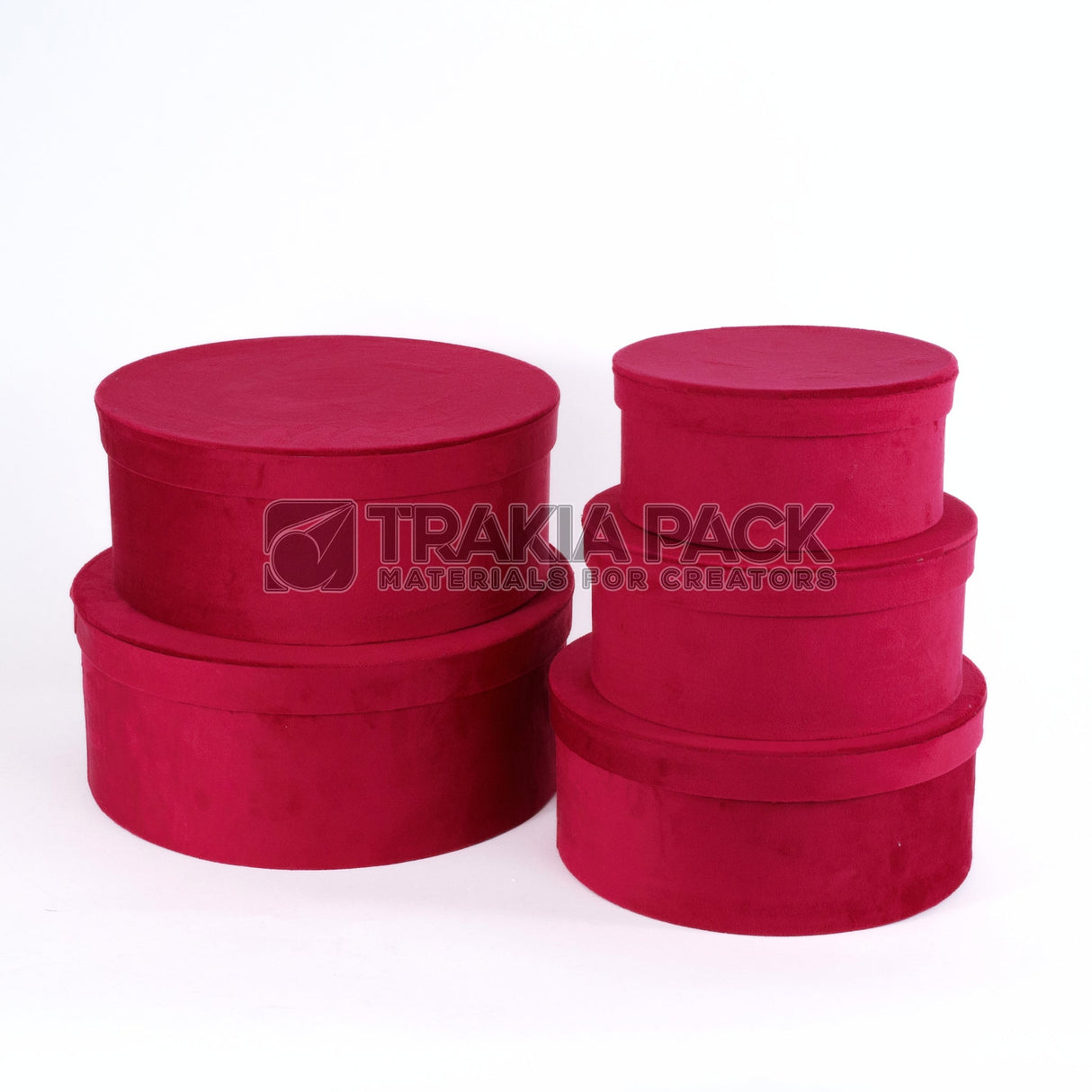 Велурени кутии плоски 5бр/ 31х13см - червени