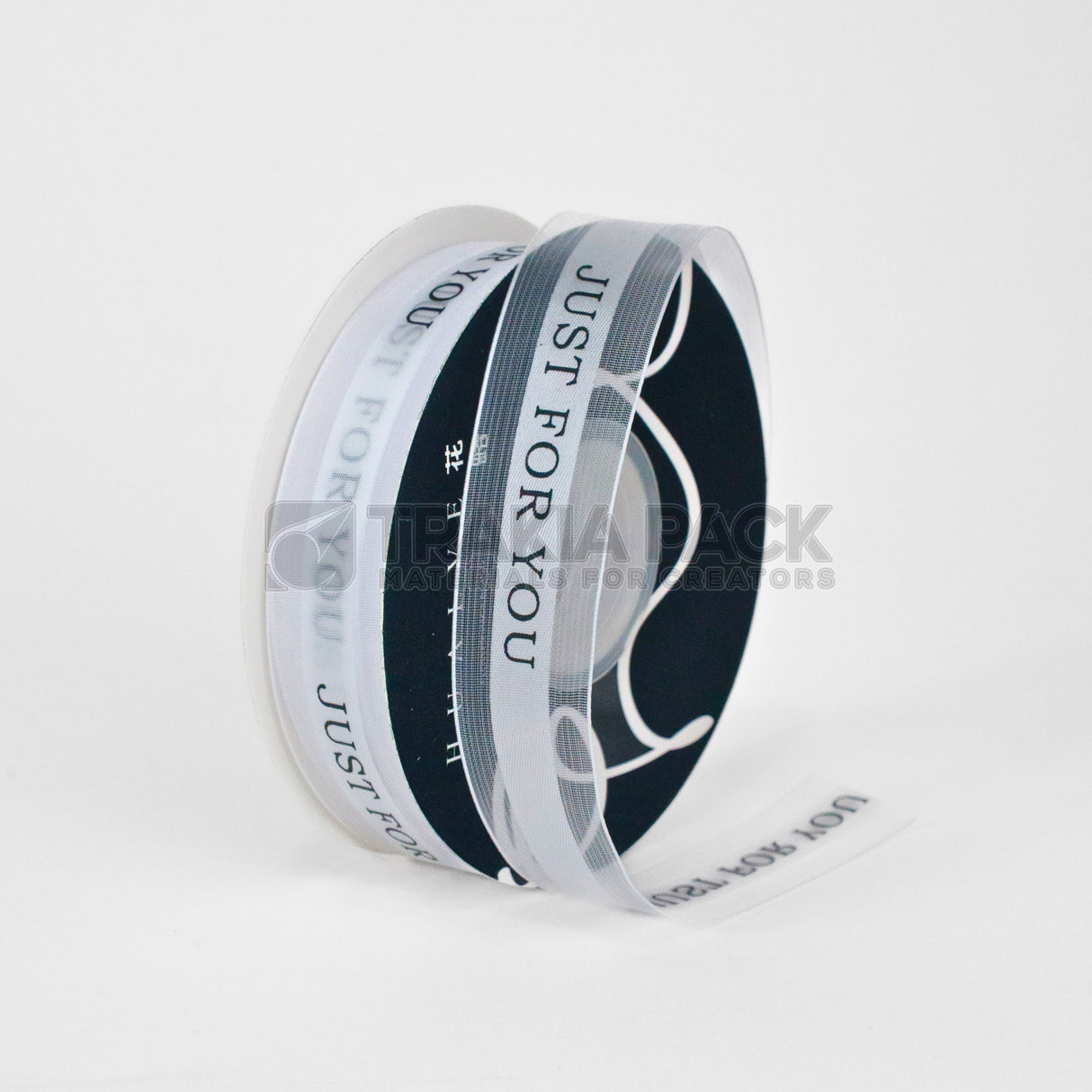 Панделка от органза JUST FOR YOU 2,5см/40м - бяла