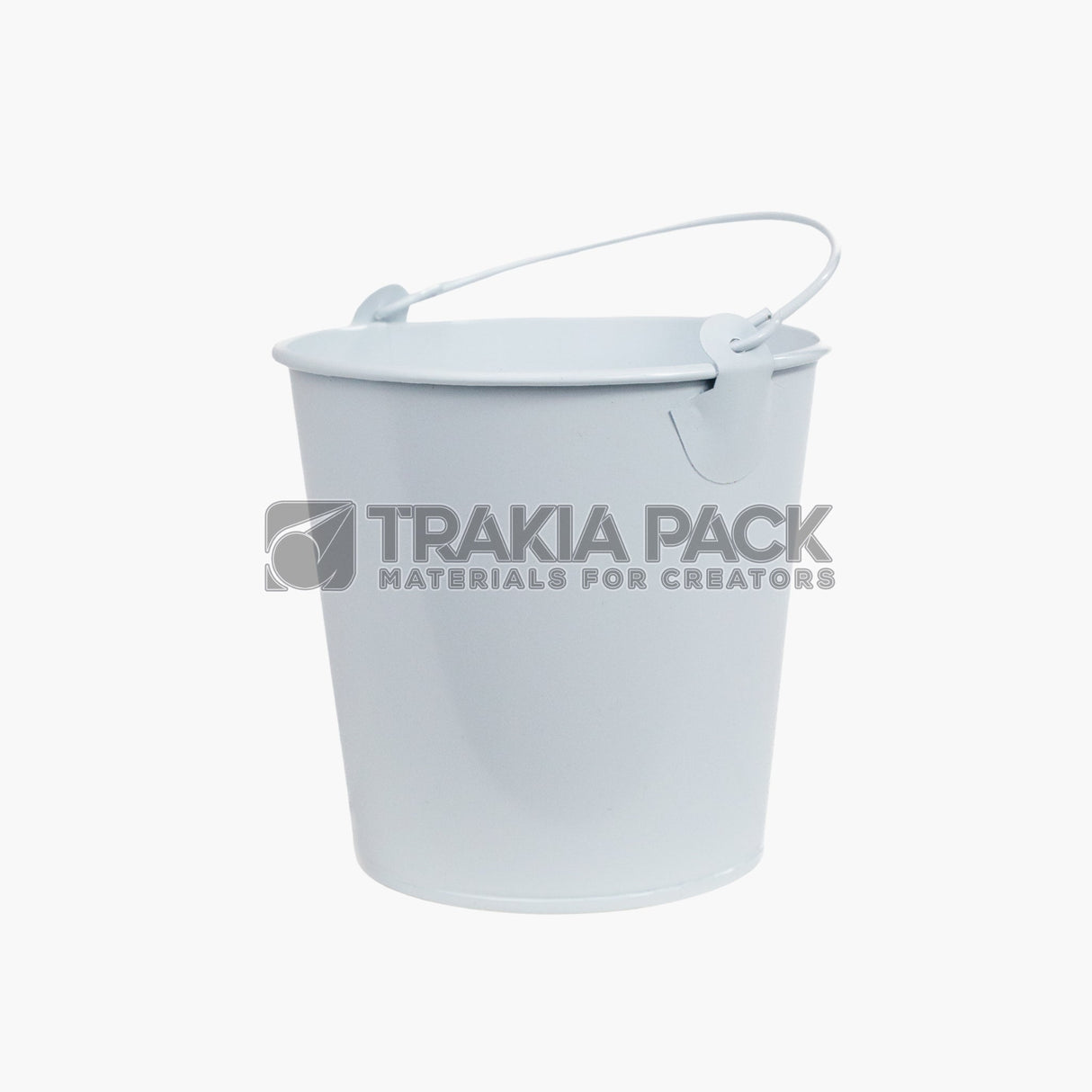 Кофичка метална 11х11х8см - бяла