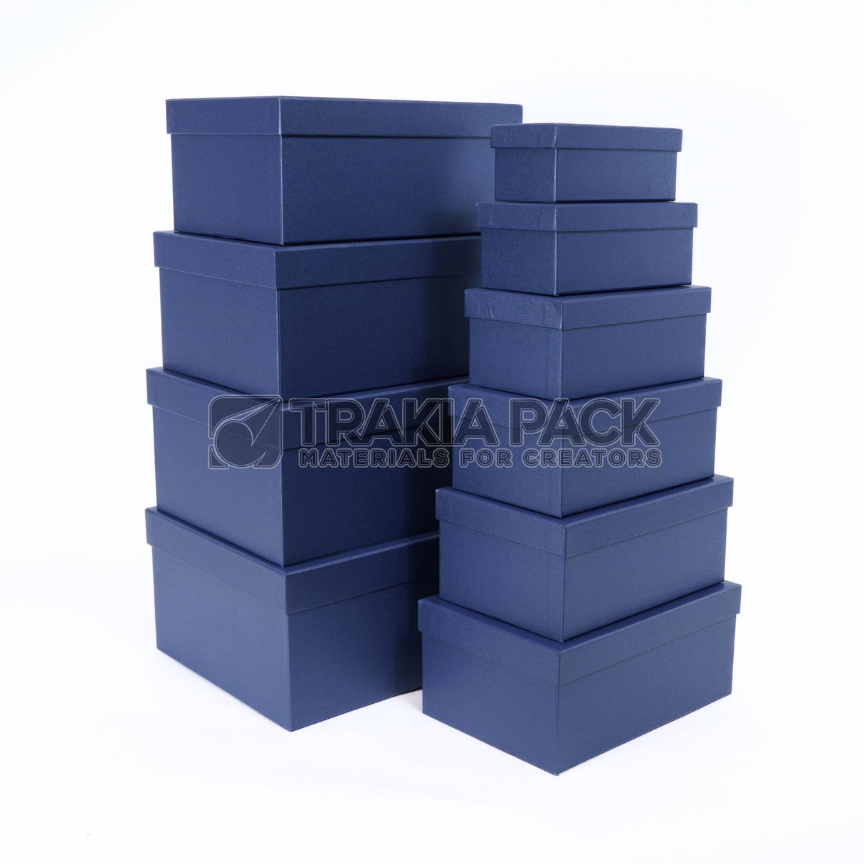 Кутии изчистени правоъгълни 10бр/ 34х26х15,5см - сини