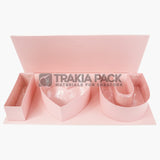 Кутия I LOVE U 45,5х19,5х7см - розова