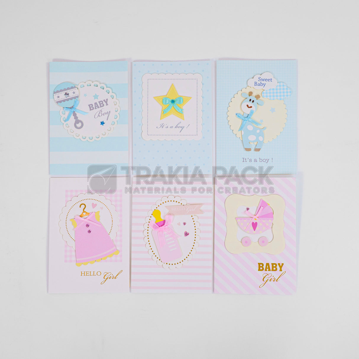 Бебешки картички 6бр/15х10см