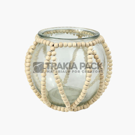 Стъклена ваза бохо - 13х17см