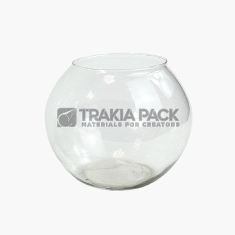 Стъклена ваза сфера - 12х16см