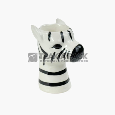 Керамична кашпа зебра - 7х14см