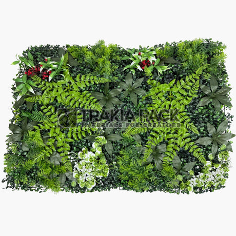 Пано изкуствена зеленина 40х60см комбинирано с червено