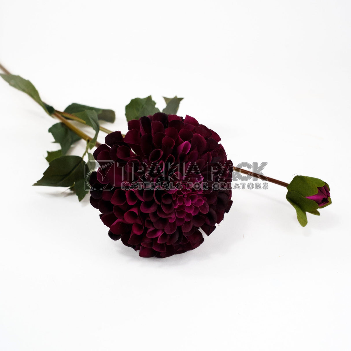 Изкуствена далия 79см - бордо