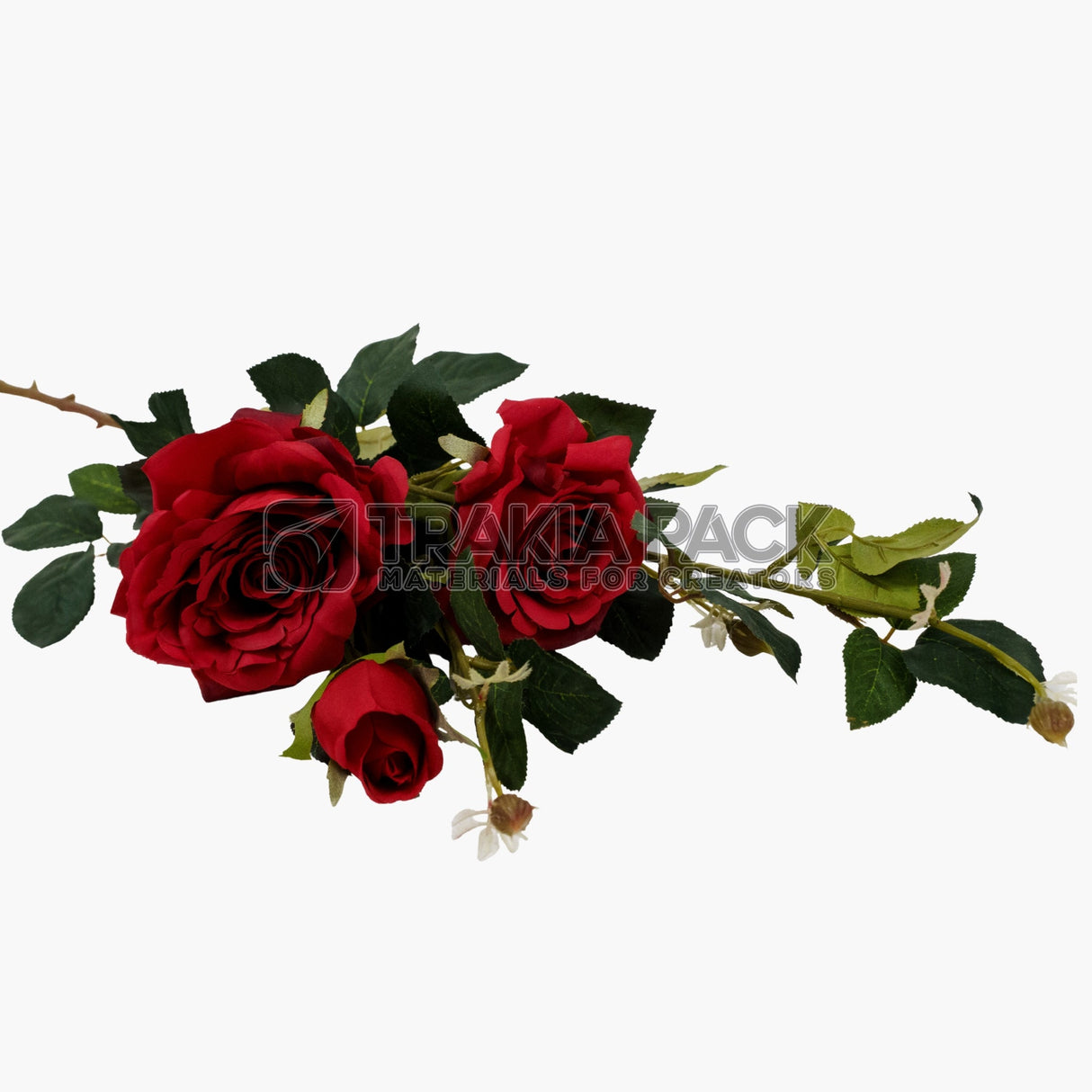 Изкуствена роза 85см - червена