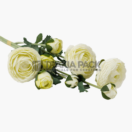 Изкуствен Ранункулус бял 55см