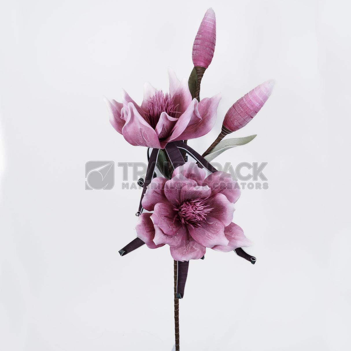 Голямо изкуствено цвете 115см - розово