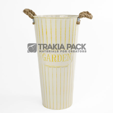 Метална канта Гардън 40х20см - жълта