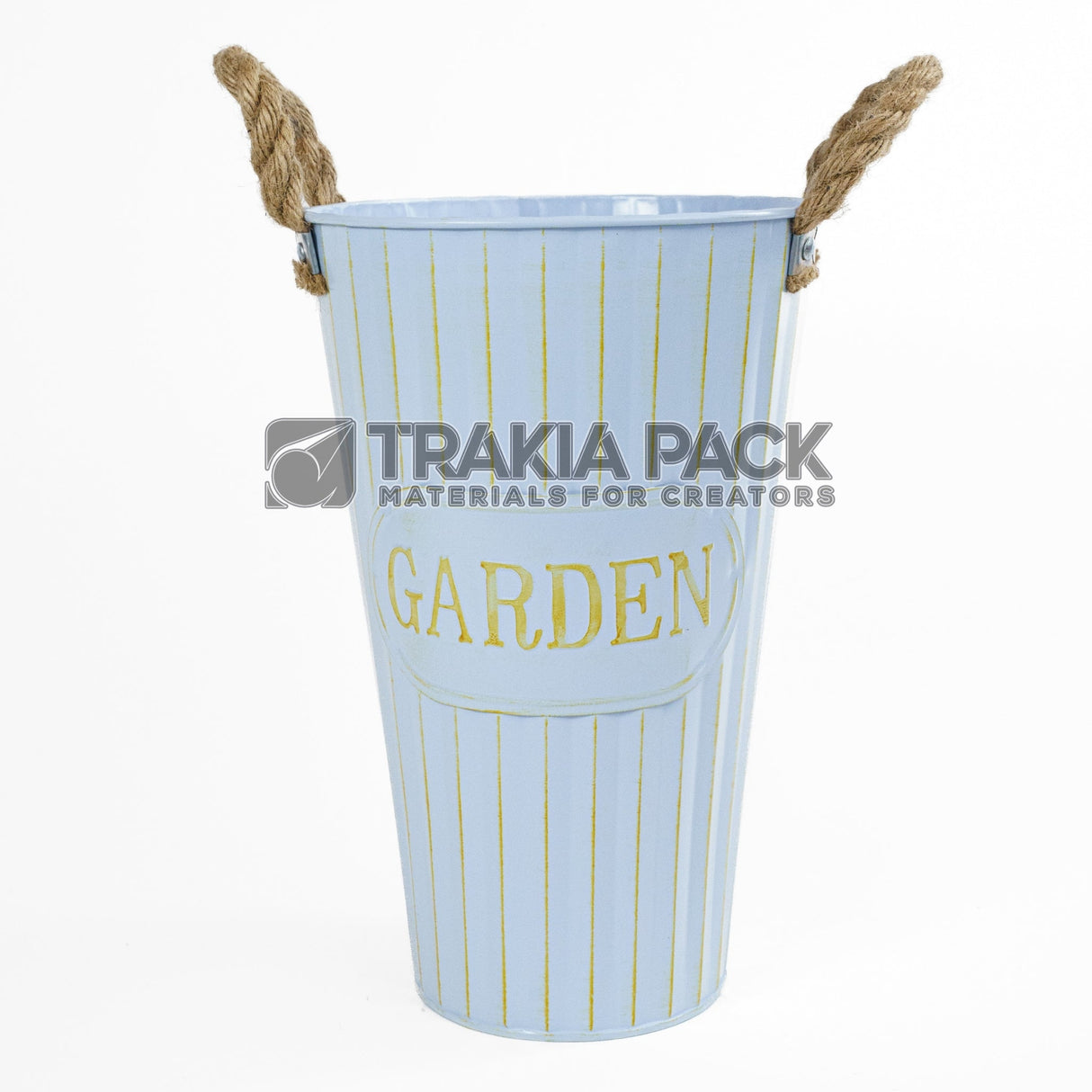 Метална канта Гардън 30х18см - синя