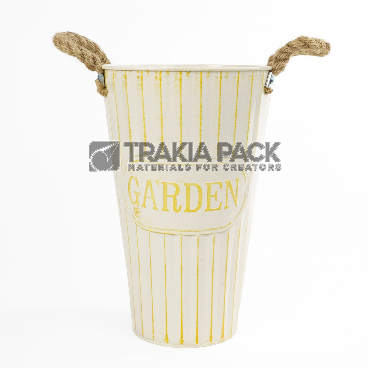 Метална канта Гардън 30х18см - жълта