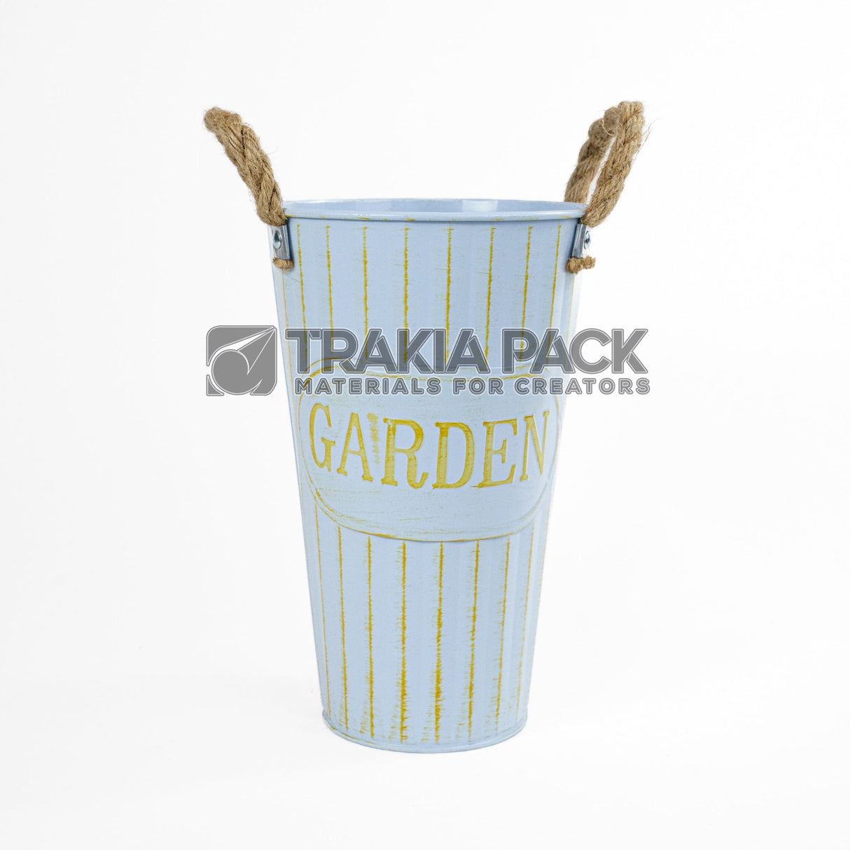 Метална канта Гардън 25х15см - синя