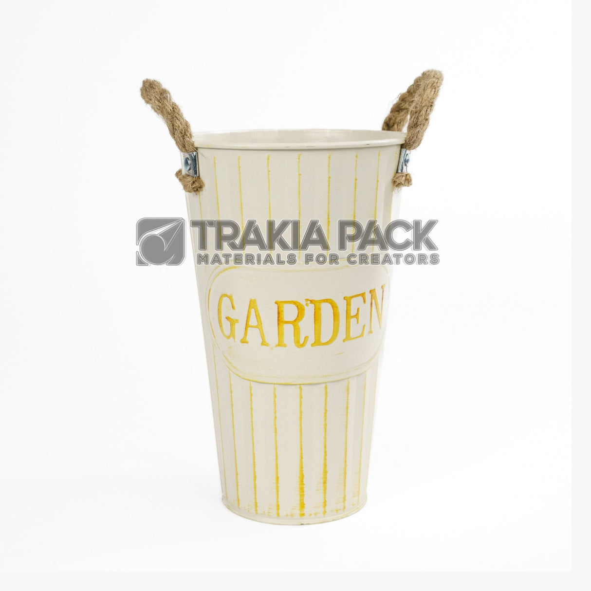 Метална канта Гардън 25х15см - жълта