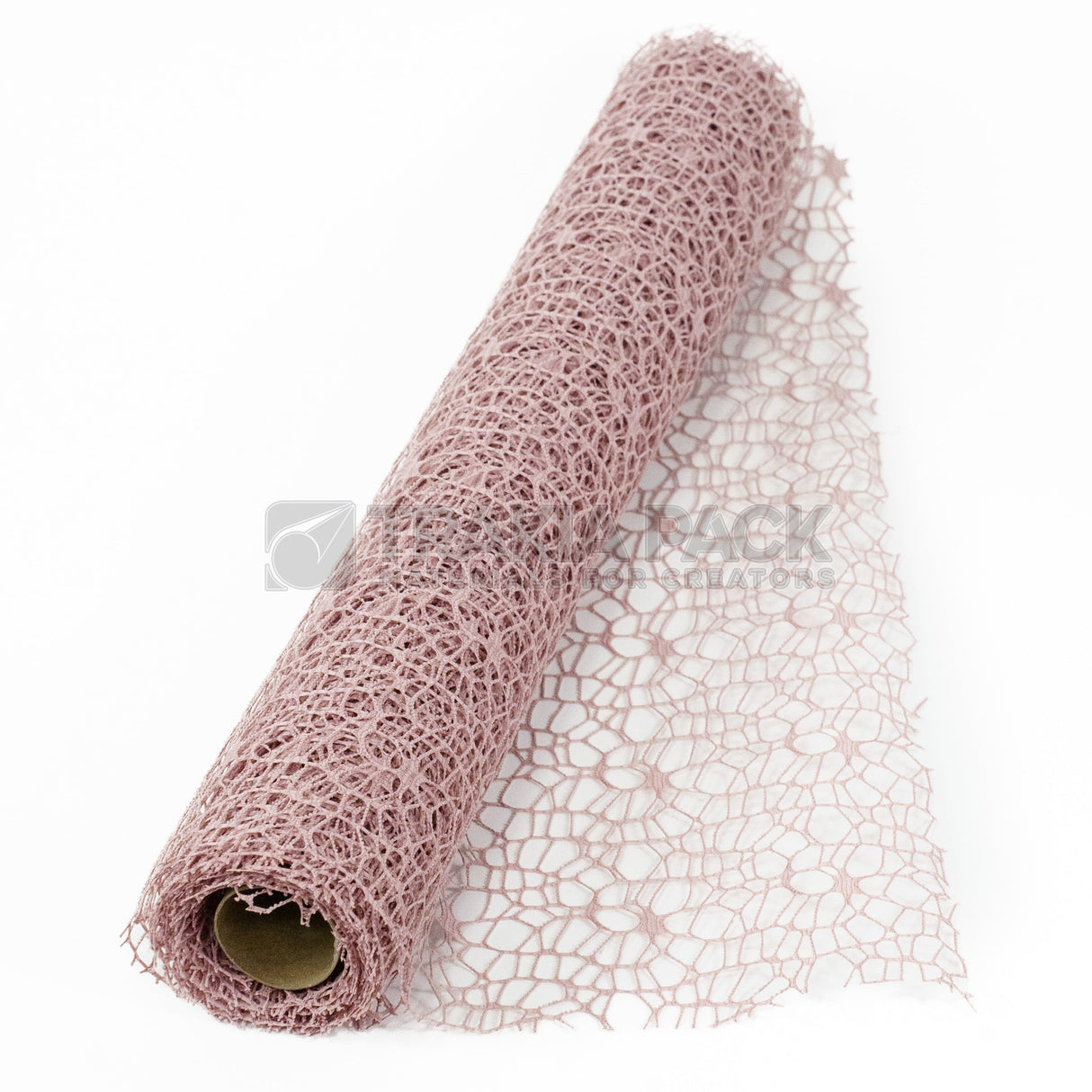 Ролка мрежа дантела 48см/4,8м - пепел от рози
