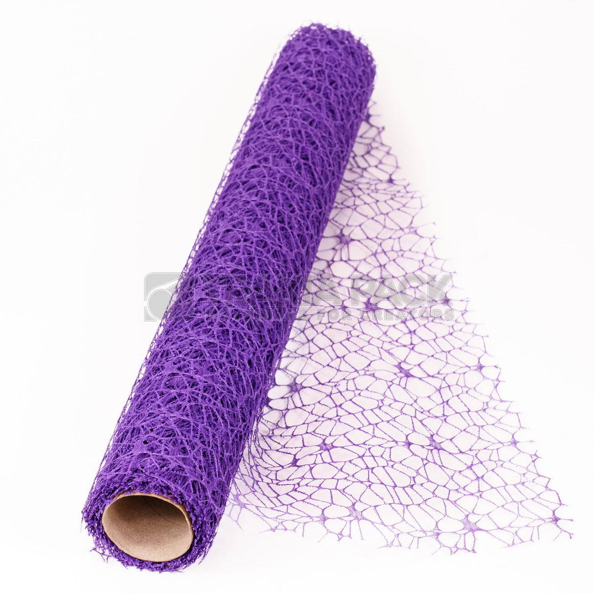 Ролка мрежа дантела 48см/4,8м - тъмно лилава