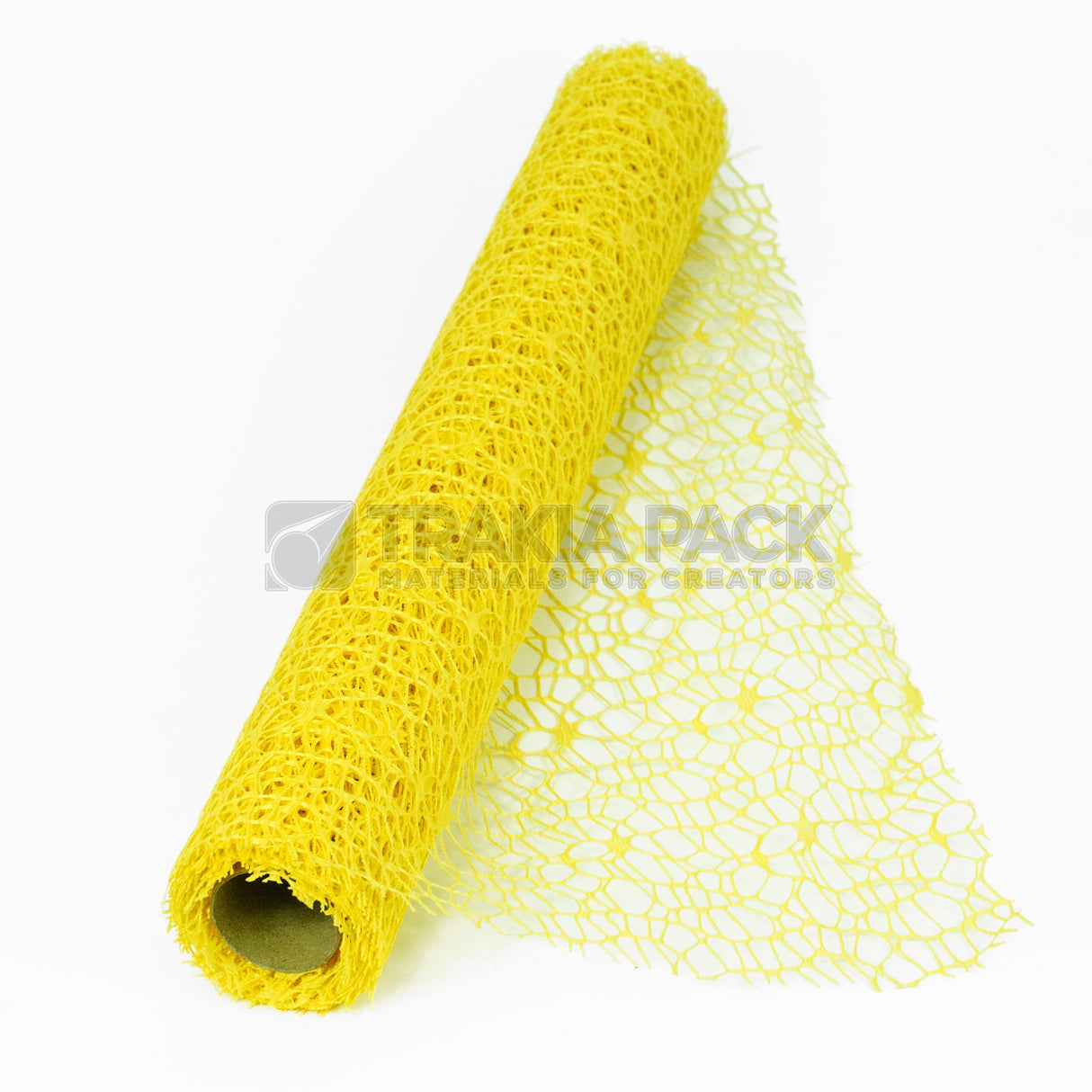 Ролка мрежа дантела 48см/4,8м - жълта