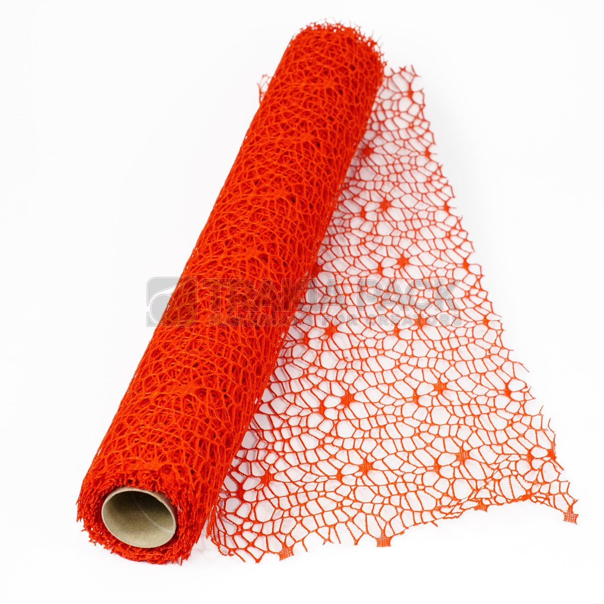 Ролка мрежа дантела 48см/4,8м - червена