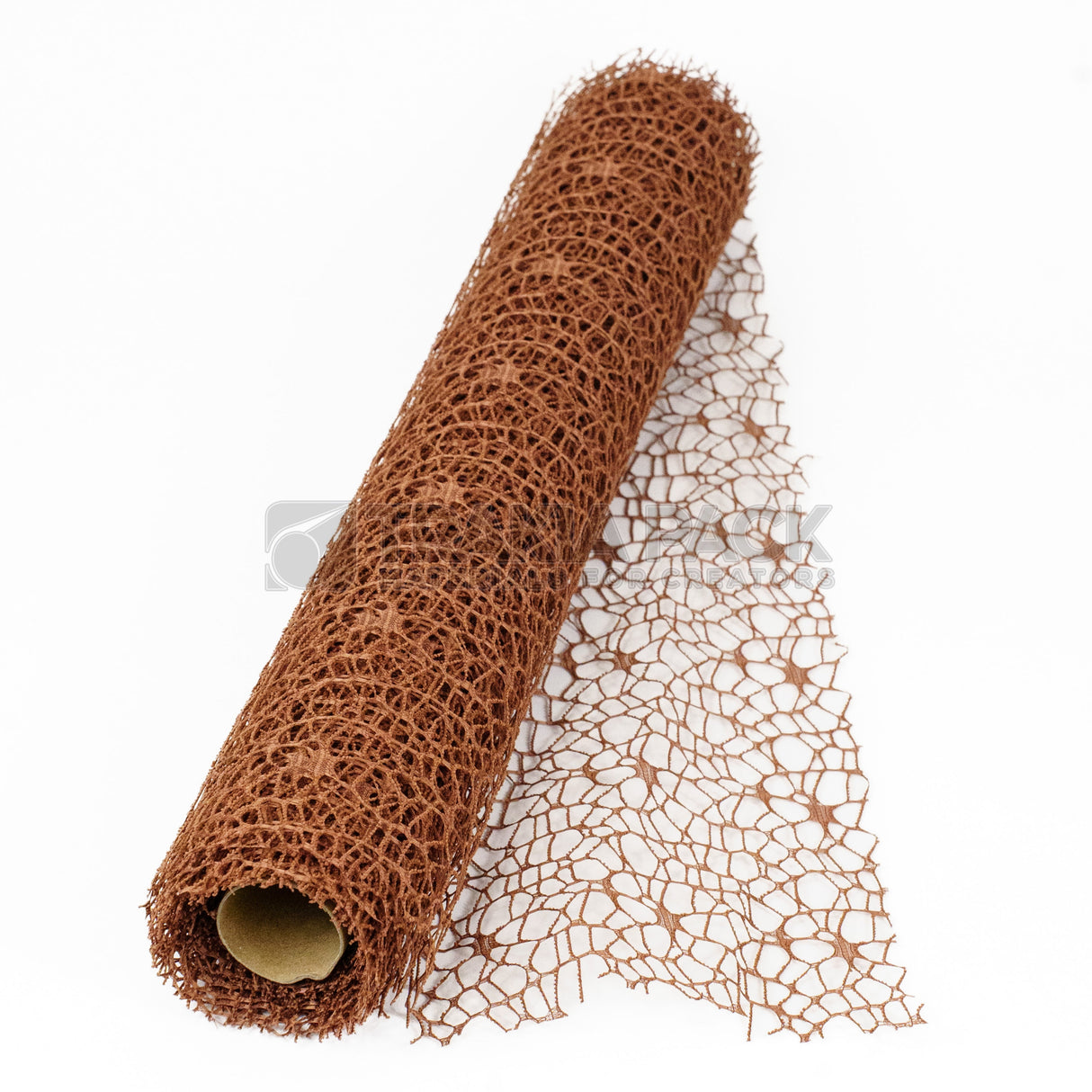 Ролка мрежа дантела 48см/4,8м - кафява