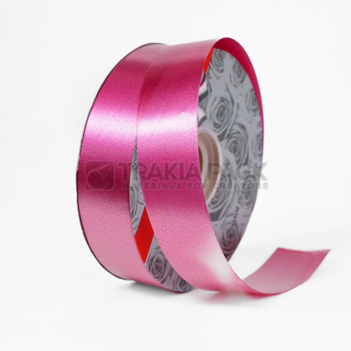 Панделка гланц 2,5см/91м - малина