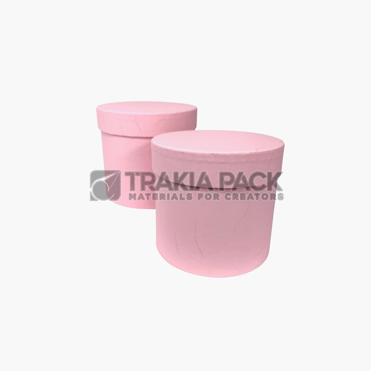 Кутии цилиндрични картонени 2бр/ 14,5х14,5см - розови