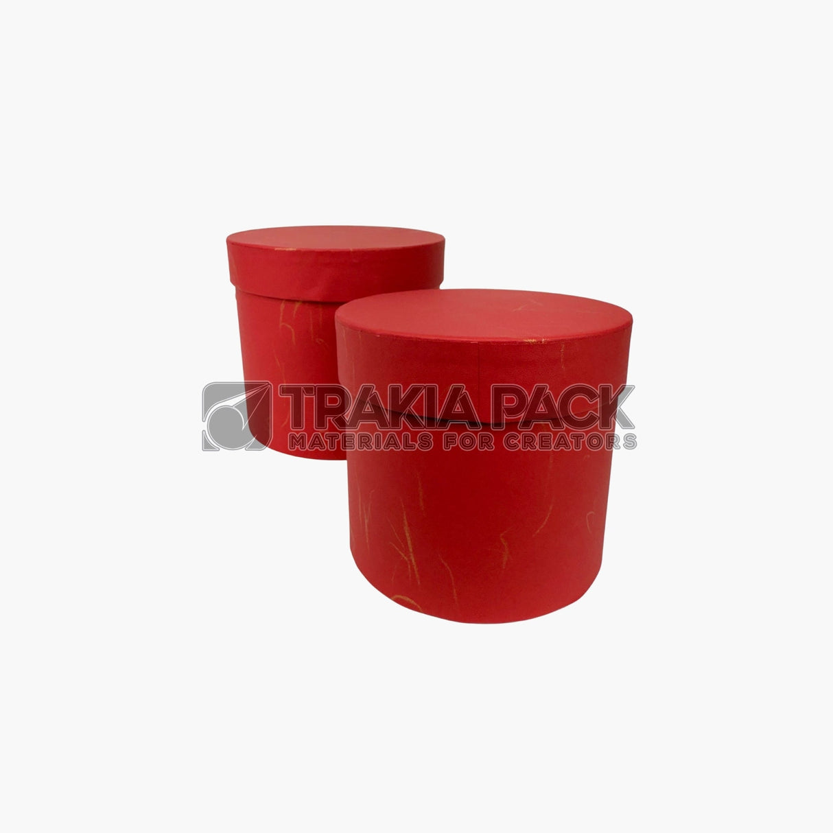 Кутии цилиндрични картонени 2бр/ 14,5х14,5см - червени
