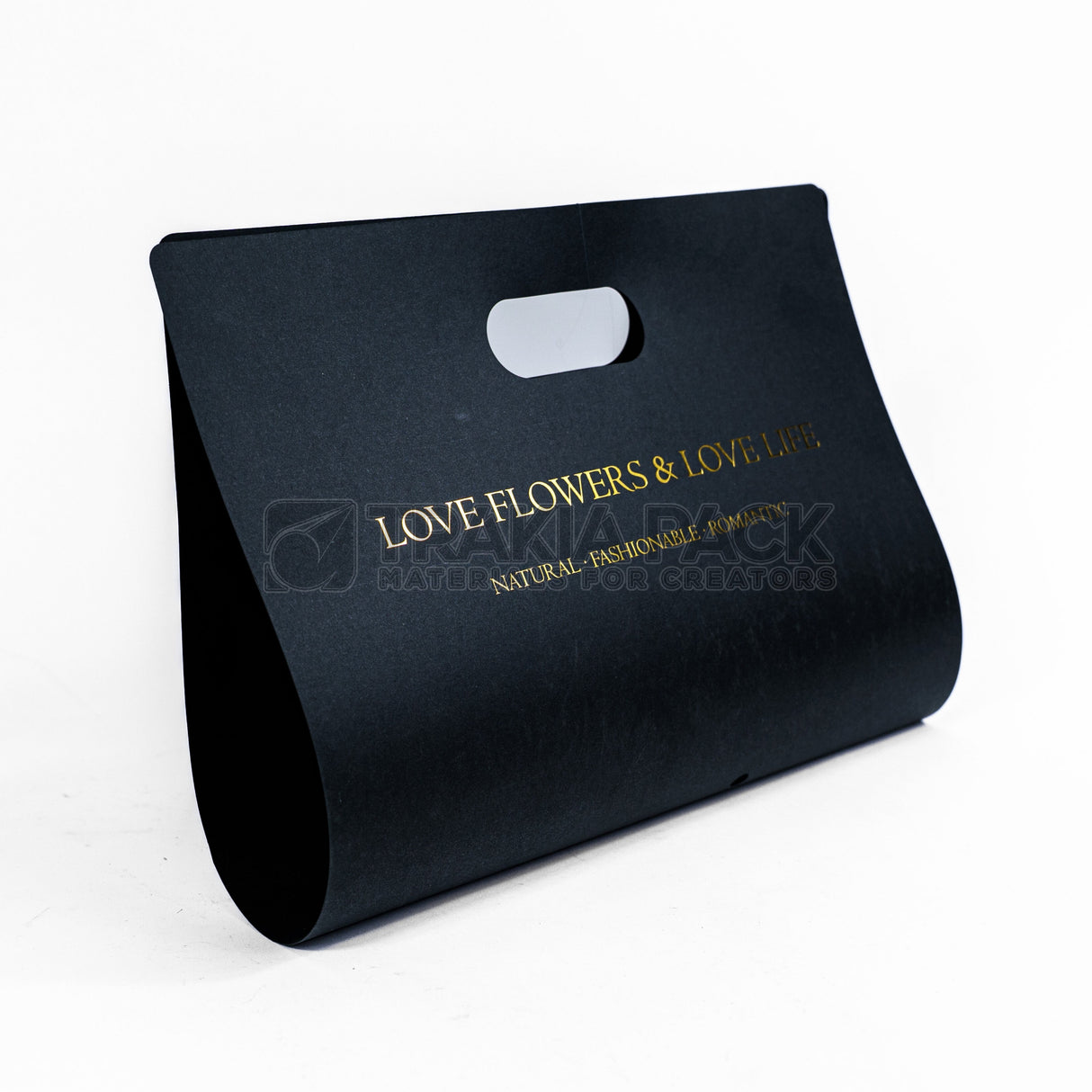 Големи хартиени чанти с отворени страници - 10бр/60х40см - черни