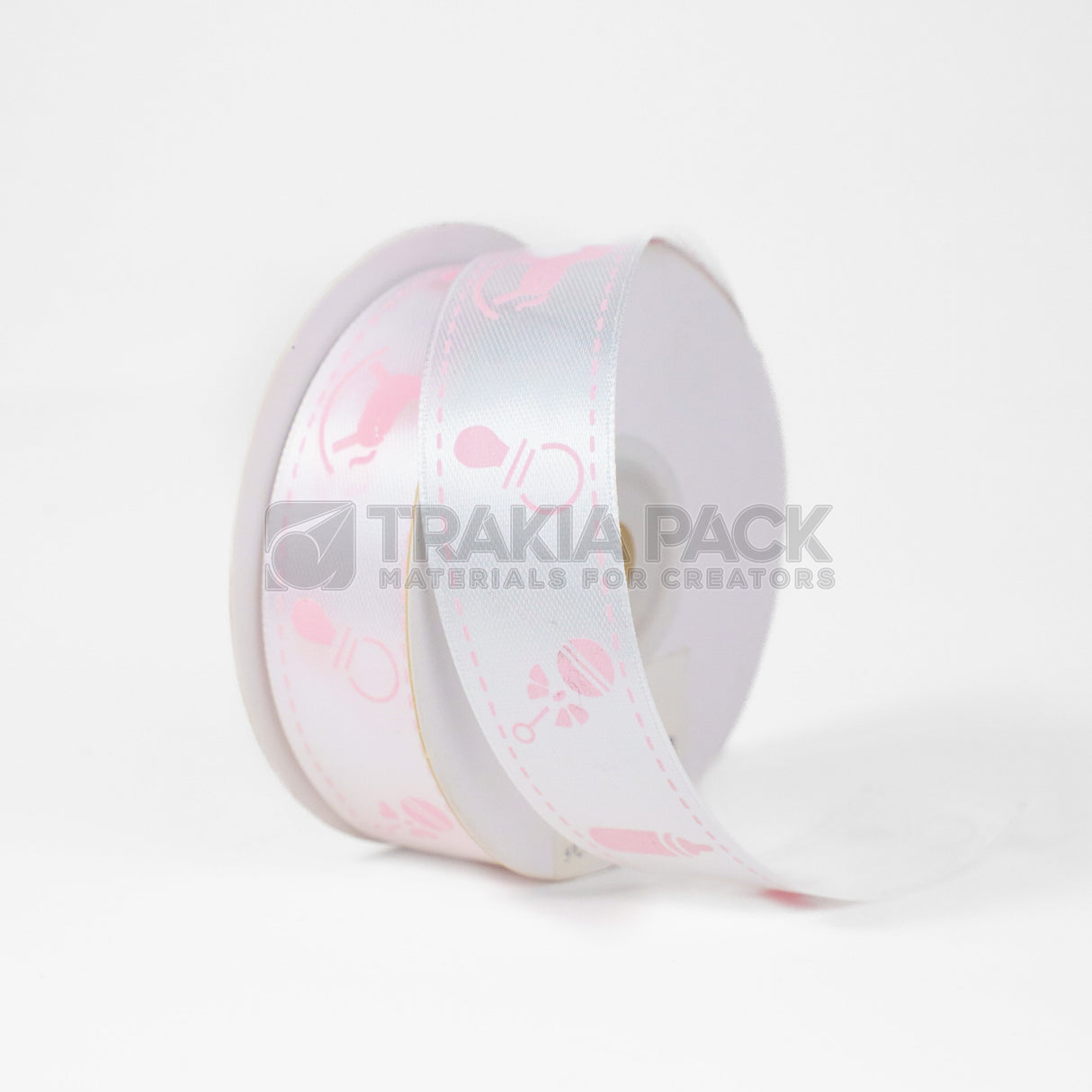 Панделка бебешка 2,5см/22м - розова