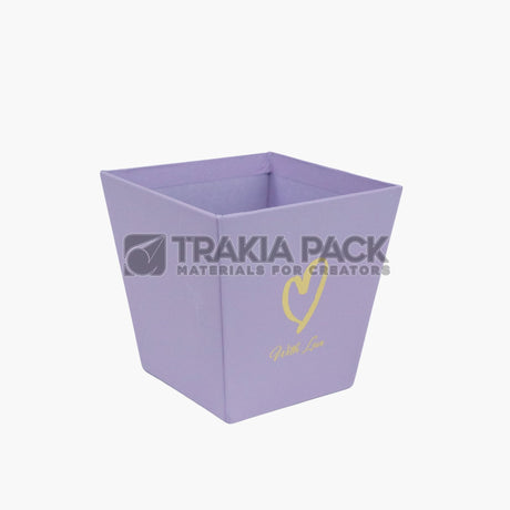 Картонена кутия квадрат 11х11х10см - лилава