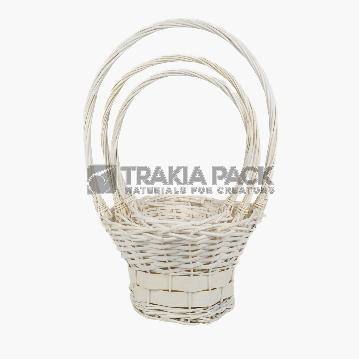 Кошници шапка 3бр/28см - бели