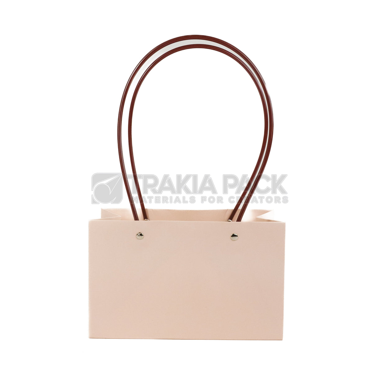 Хартиени правоъгълни чантички 10бр/13х22х10см - розови