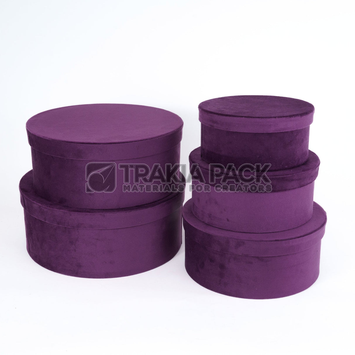 Велурени кутии плоски 5бр/ 31х13см - лилави