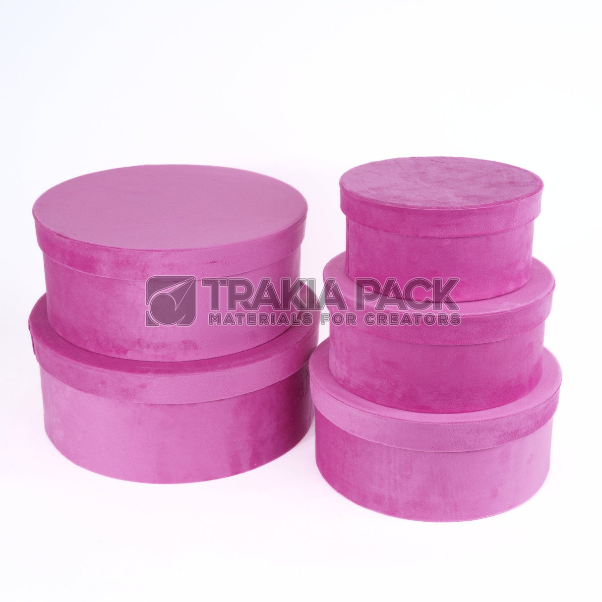 Велурени кутии плоски 5бр/ 31х13см - розови