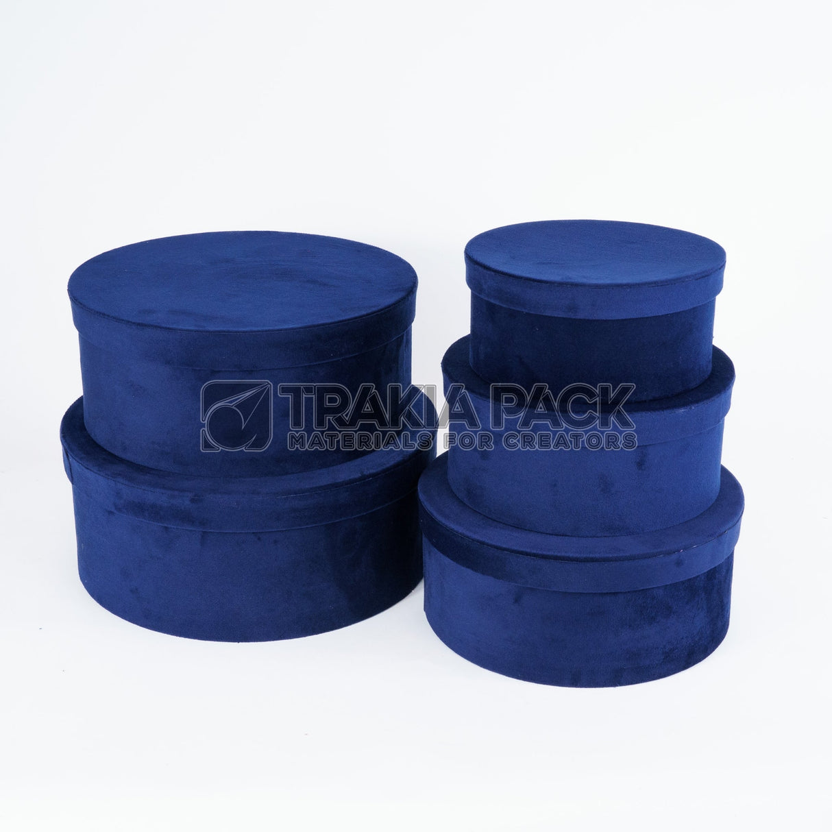 Велурени кутии плоски 5бр/ 31х13см - сини