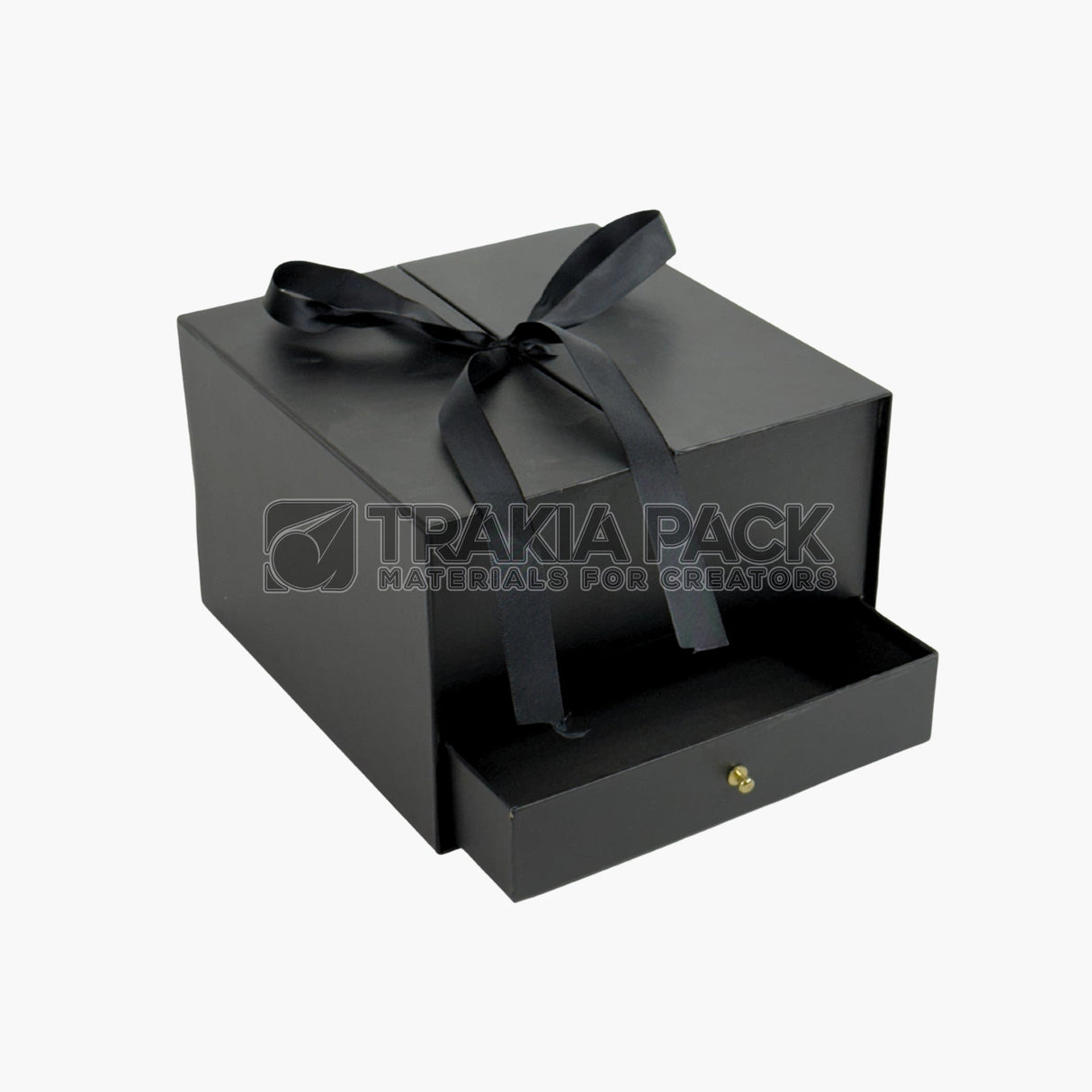 Отваряща кутия с чекмедже 20х20х20см - черна