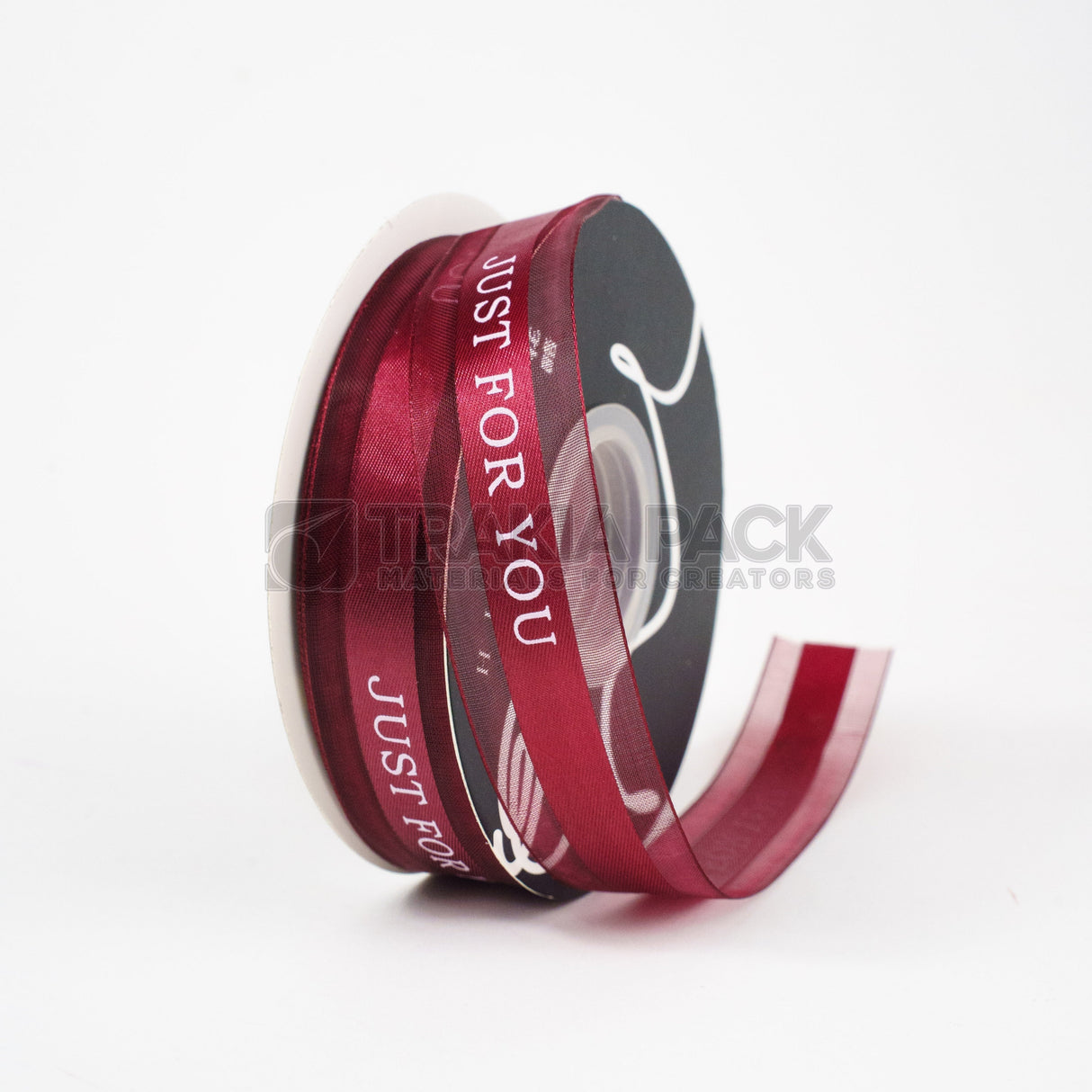 Панделка от органза JUST FOR YOU 2,5см/40м - бордо