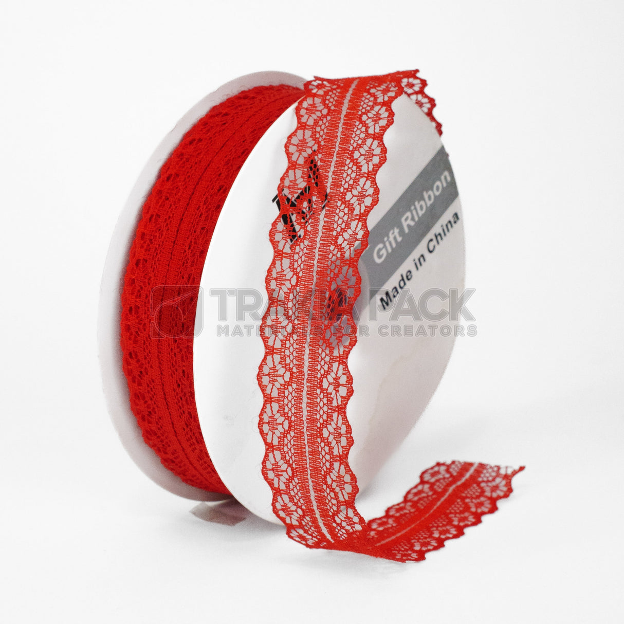 Панделка дантела 3см/40м - червена