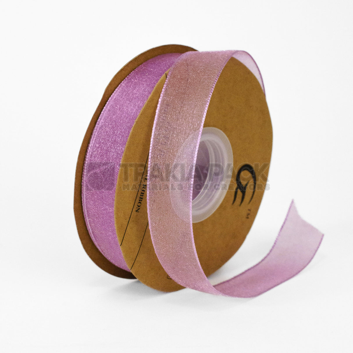 Панделка органза 2,3см/40м - тъмно лилава