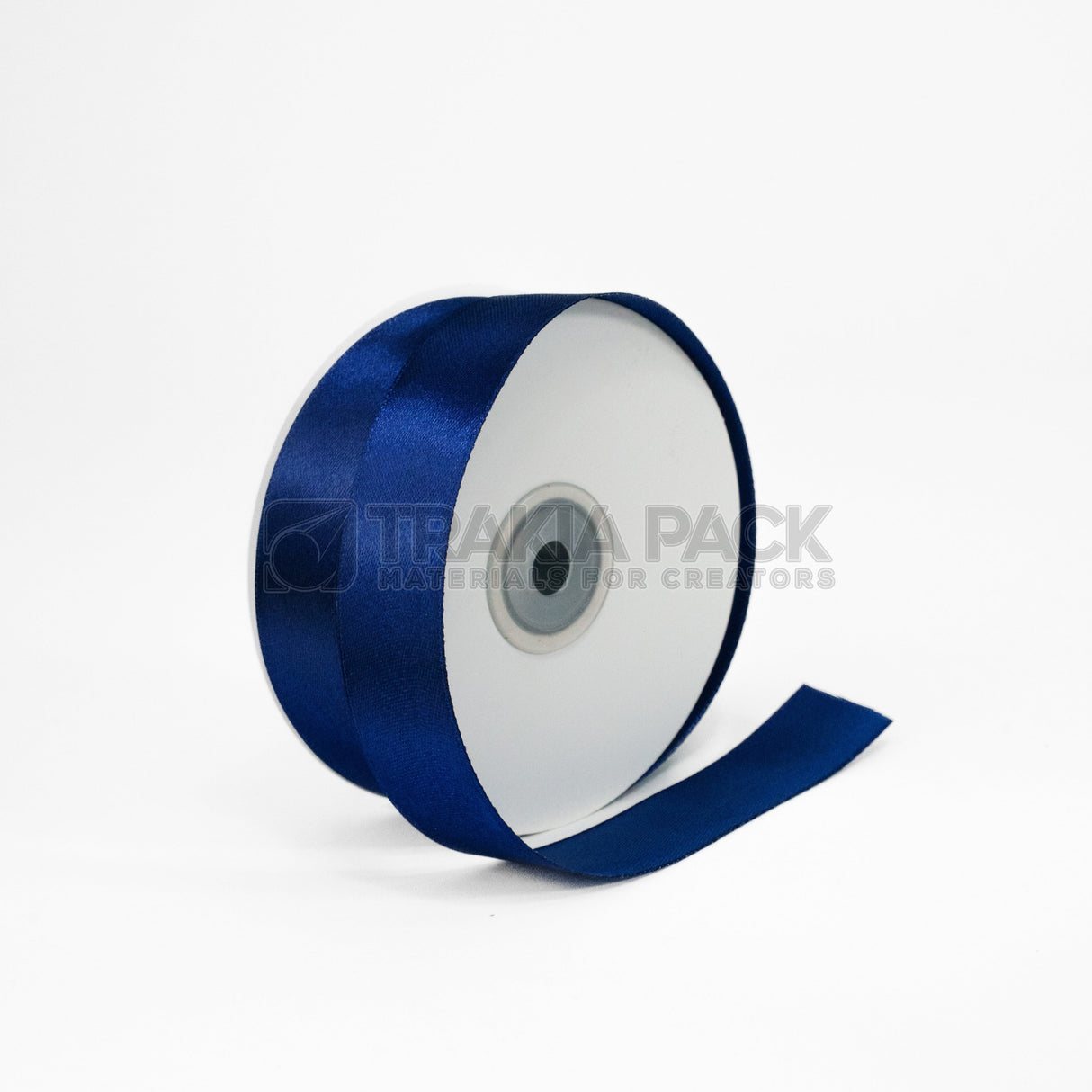 Панделка сатен 2,5см - тъмно синя