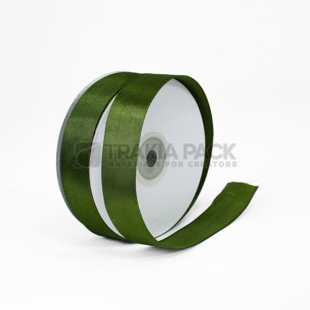 Панделка сатен 2,5см - маслина