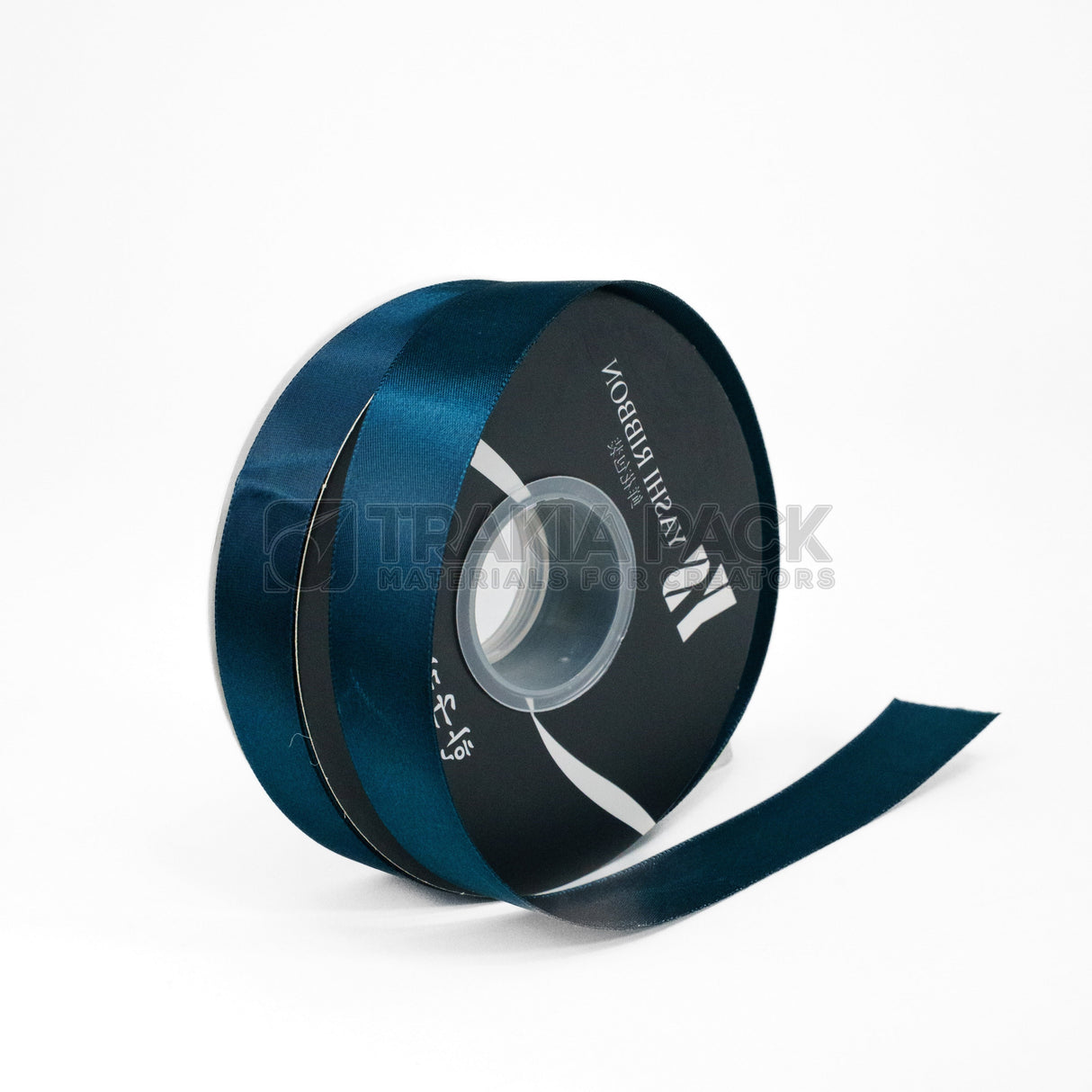 Панделка сатен 2,5см - петролено