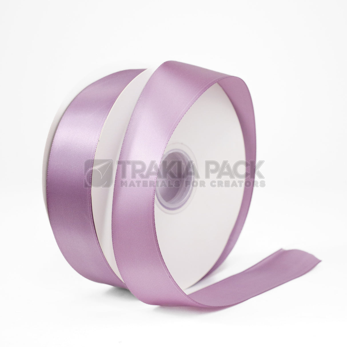 Панделка сатен широка 4см/90м - светло лилава