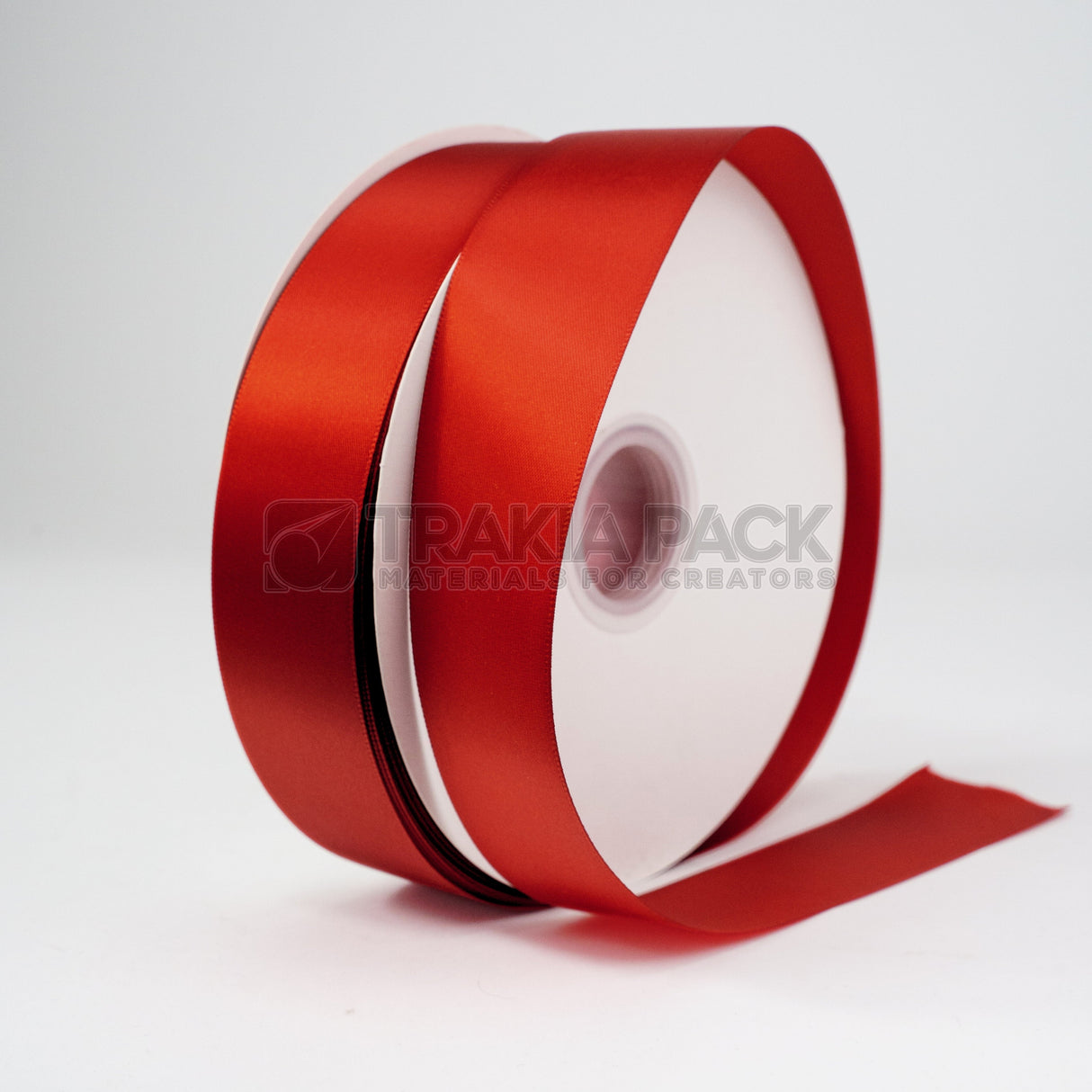 Панделка сатен широка 4см/90м - червена