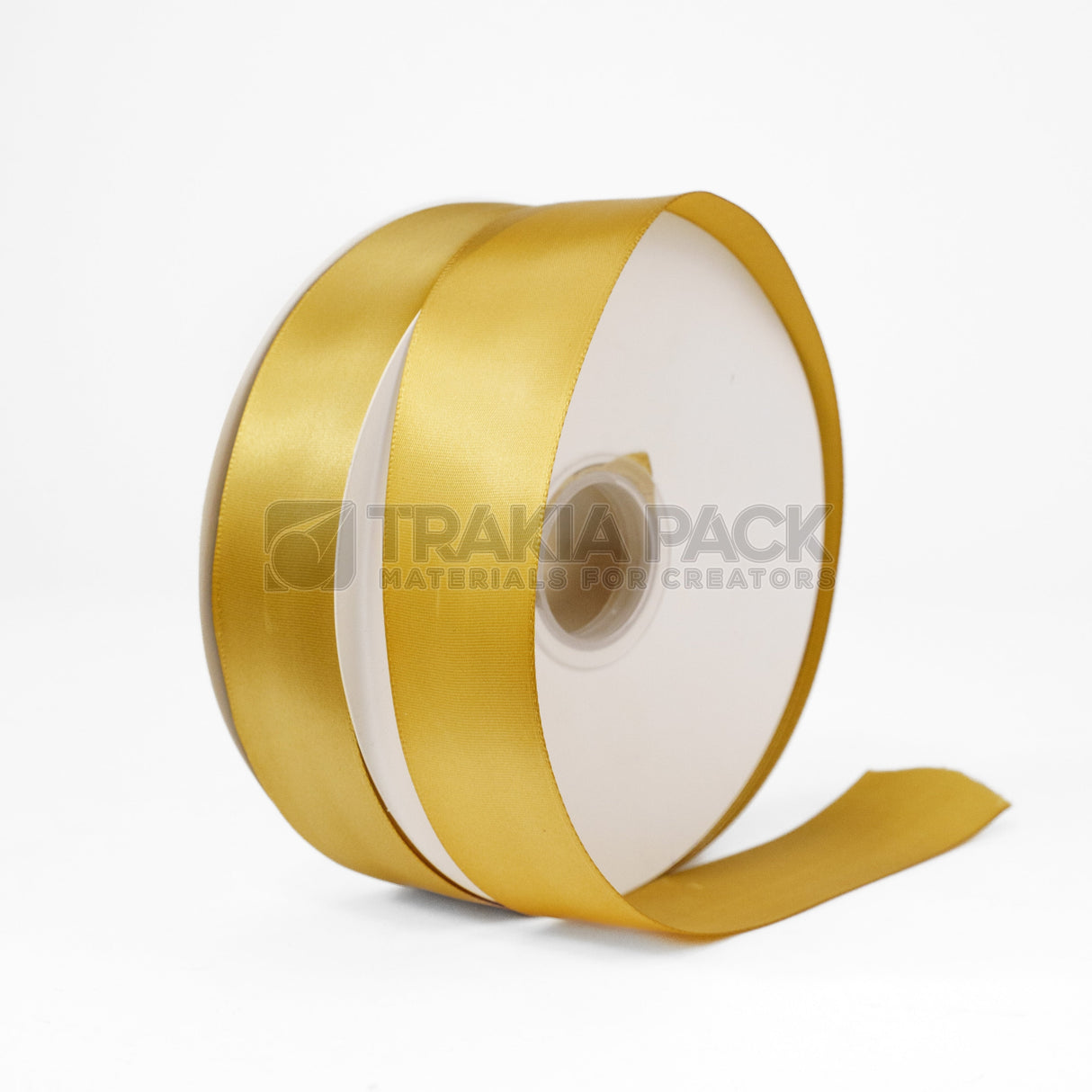 Панделка сатен широка 4см/90м - златна