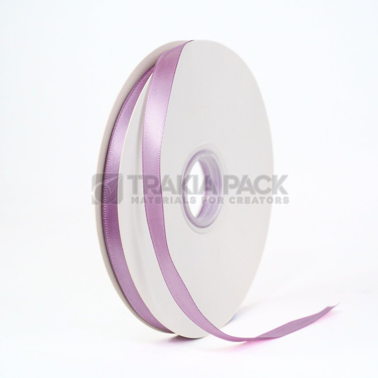 Панделка сатен тясна 1см/90м - светло лилава