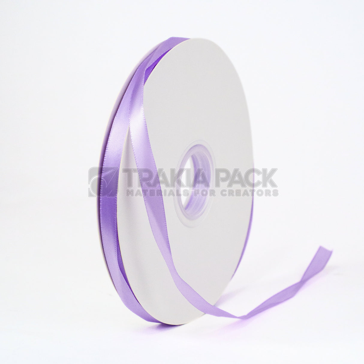 Панделка сатен тясна 1см/90м - люляк