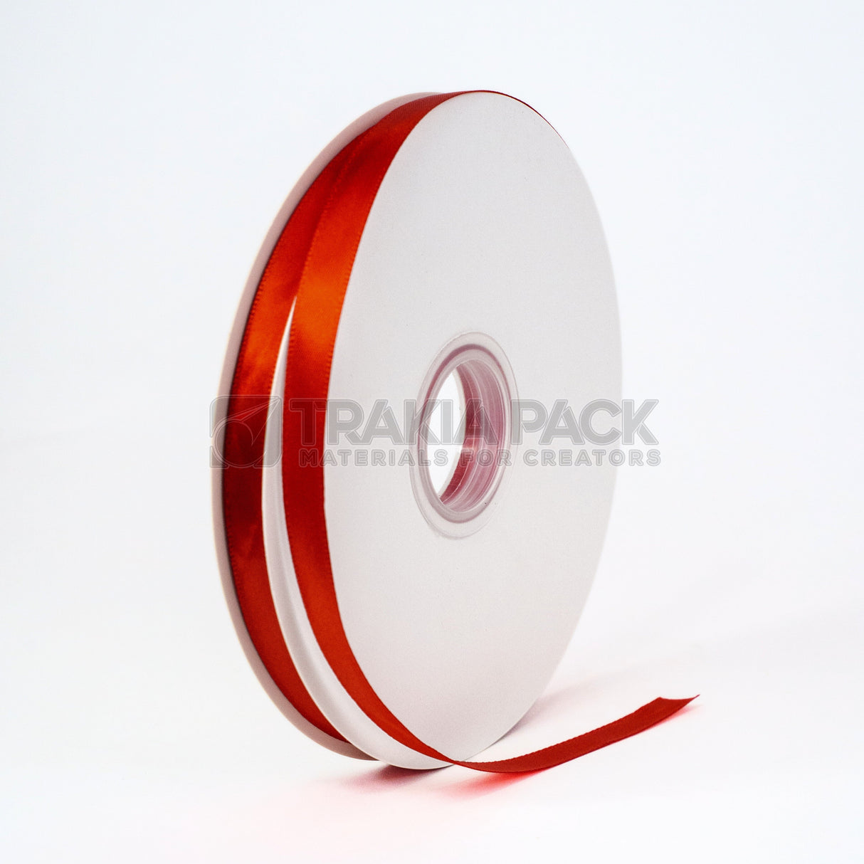 Панделка сатен тясна 1см/90м - червена