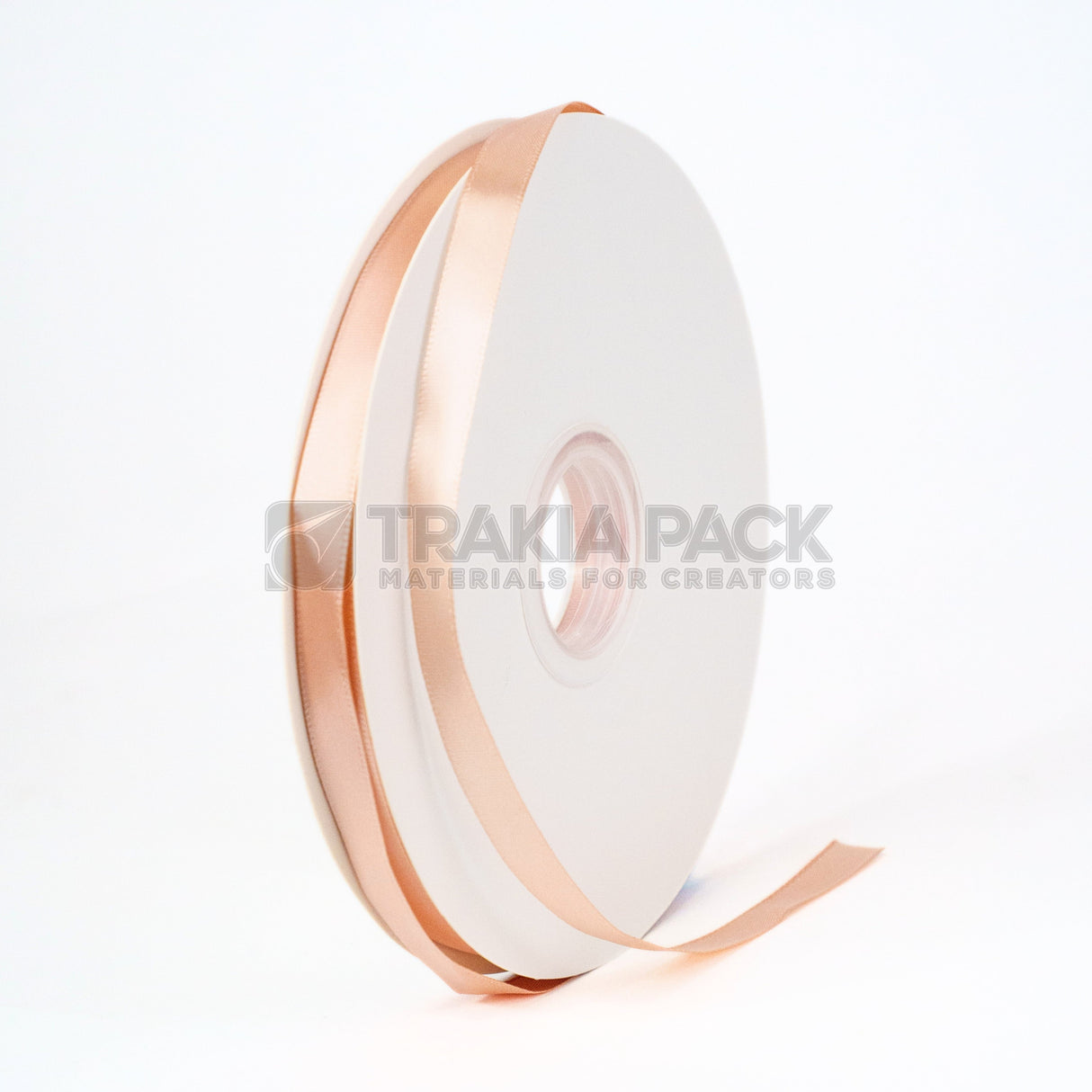 Панделка сатен тясна 1см/90м - капучино