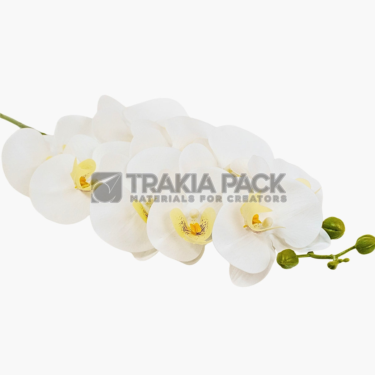 Изкуствена орхидея 97см - бяла